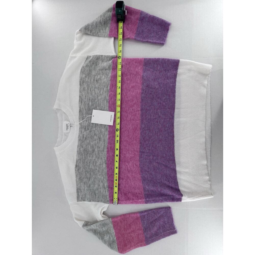 Andree By Unit Sweater Size M/L Colorblock Oversized Cozy Pink Crewneck $50 - Picture 8 of 15